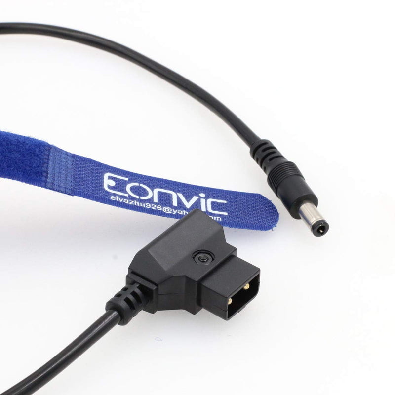  [AUSTRALIA] - Eonvic D-Tap Male to DC 5.5x2.5mm Coiled Cable for DSLR Rig Power V-Mount Anton Battery (Straight DC) Straight DC