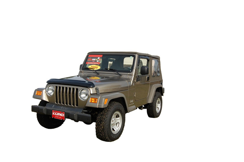  [AUSTRALIA] - Auto Ventshade 92054 Original Ventvisor Side Window Deflector Dark Smoke, 2-Piece Set for 1997-2006 Jeep Wrangler Outside Mount 2pc