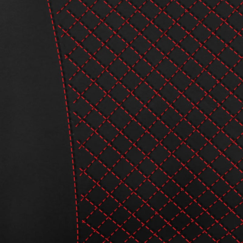  [AUSTRALIA] - FH Group FB066102 Ornate Diamond Stitching Car Seat Covers Red/Black Color- Fit Most Car, Truck, SUV, or Van