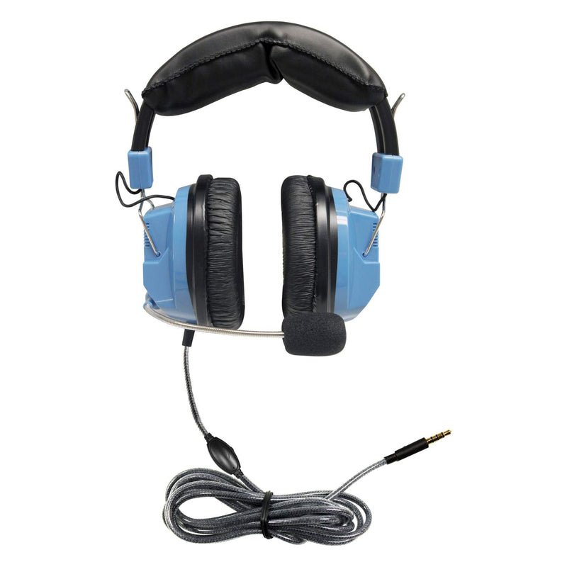  [AUSTRALIA] - HamiltonBuhl - Deluxe Headset with Gooseneck Microphone and TRRS Plug (SCG-AMV), Blue