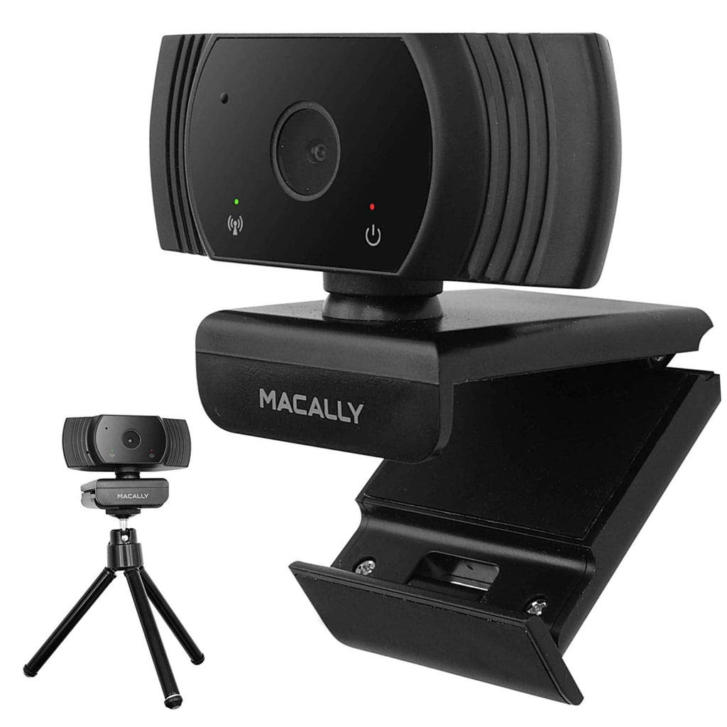  [AUSTRALIA] - Macally 1080P Webcam with Microphone - Stay Connected Virtually - Wide Angle HD Webcam with 120° Views, 30FPS, and Omnidirectional Microphone - PC and Mac Webcam for Streaming or Meetings