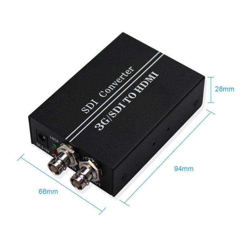  [AUSTRALIA] - SDI to HDMI + Sdi Converter with SDI Loop Out Top Grade Product Support SD-SDI/HD-SDI/3G-SDI to HDMI for Monitor Audio Video