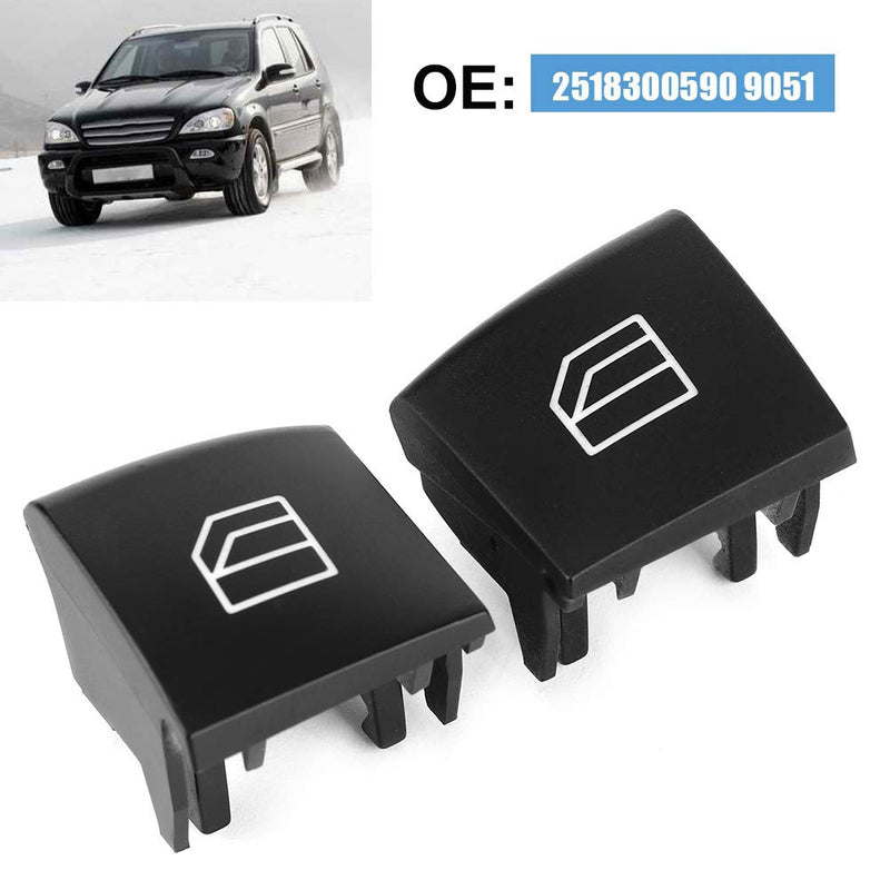 Qiilu Power Window Master Switch Button Cover Caps for Mercedes-Benz ML GL R Class 05-12 Replacement 2 Pack - LeoForward Australia
