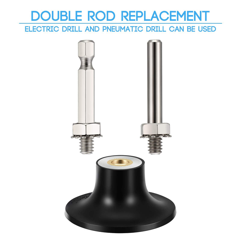  [AUSTRALIA] - 4 Pieces Roloc Disc Pad Holder Roloc Bristle Disc Set Including 1, 2, 3 Inch Sander Disc Holder with 1/4 Inch Shank Double Replacement Rod Disc Rotary Tool Pad Holder Kit for Die Grinder Accessories