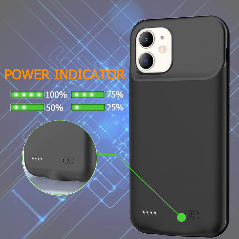  [AUSTRALIA] - Battery Case for iPhone 11, Enhanced 7000mAh Smart Rechargeable Portable Protective Charging Case Extended Battery Backup Pack Compatible with iPhone 11 (6.1 inch) Charger Case (Black) Black
