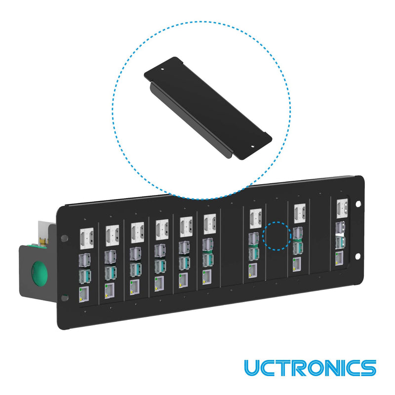  [AUSTRALIA] - UCTRONICS Blank Covers for 3U Raspberry Pi Rack Mount, 4-Pack