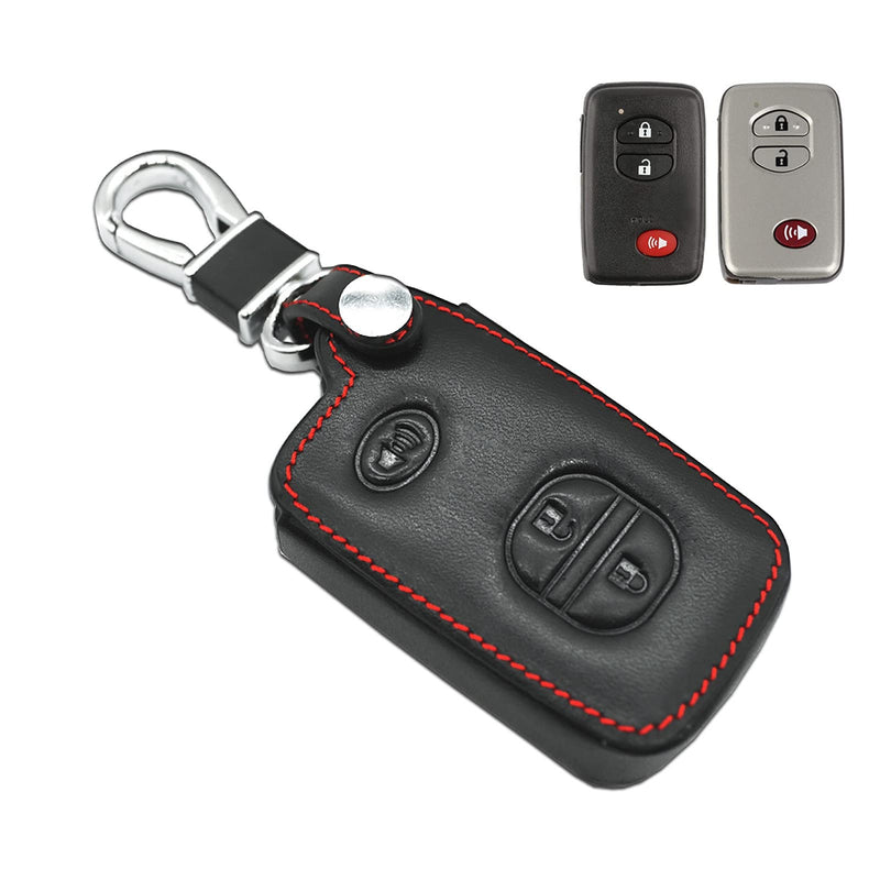  [AUSTRALIA] - Compatible with fit for Toyota 4runner Venza Avalon Land Cruiser Camry Highlander Prius Prius C V RAV4 HYQ14AAB HYQ12ACX 3-buttons Leather Keyless Entry Remote Control Key Fob Cover Case Protector