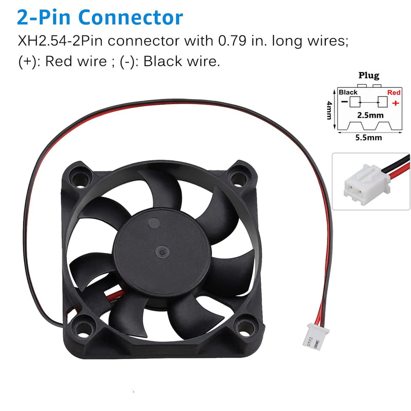  [AUSTRALIA] - GDSTIME 50mm Fan, 50mm x 50mm x 10mm 12V DC Brushless Cooling Fan