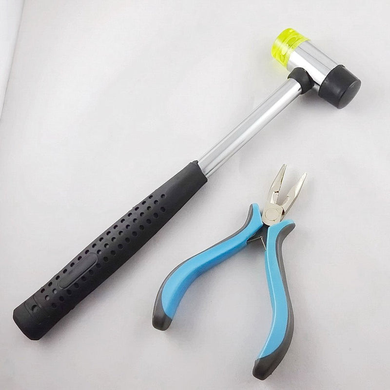  [AUSTRALIA] - 1" [25mm] Interchangable Head Soft Face Hammer and Pliers Kit for Upholstery Nails SFHKIT