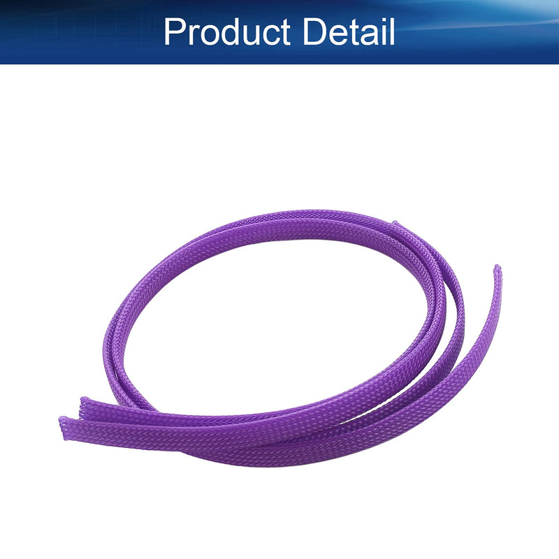  [AUSTRALIA] - Bettomshin 1Pcs Cable Management Sleeve, 0.5x8mm/0.02x0.31(LxW) 1.8Ft PET Purple Cord Protector, Wire Loom Tube Insulated Split Sleeving for USB Cable Power Cord Organizer Video Cable Hider