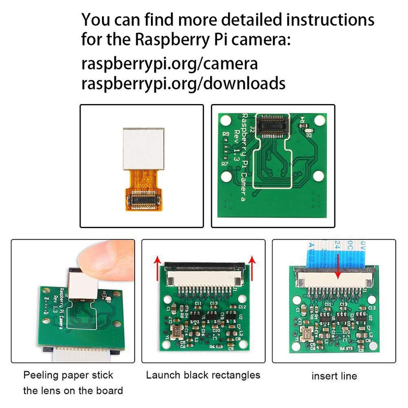  [AUSTRALIA] - DORHEA for Raspberry Pi Camera Module 5MP 1080p Surveillance Cameras for Raspberry Pi Model A/B/B+, Pi 2 and Raspberry Pi 3, Raspberry Pi 4