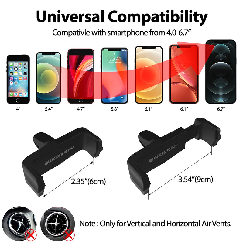  [AUSTRALIA] - GOOSPERY [2-Pack] Universal Car Phone Mount with Air Vent Clip Hands Free Cradle Holder for Automobile Compatible with iPhone, Galaxy, Huawei, Xiaomi, Google, OnePlus, and Most Smartphones