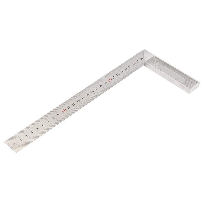  [AUSTRALIA] - 30cm / 11.8in 1mm Right Angle Ruler, Aluminum Alloy 90 Degree Straight Edge for Measuring Layout (Standard)
