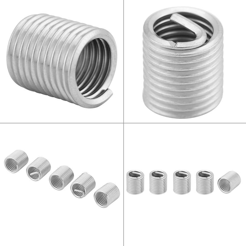  [AUSTRALIA] - 100pcs Stainless Steel SS304 Coiled Wire Helical Screw Thread Inserts M8 x 1.25 x 2D Length for Helical Repair