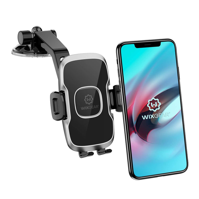  [AUSTRALIA] - WixGear Universal Dashboard Curved Phone Car Suction Cup Mount Holder 360 Degree Rotation Compatible with iPhone 13 Pro Max, 12 Pro, Galaxy S21, S20