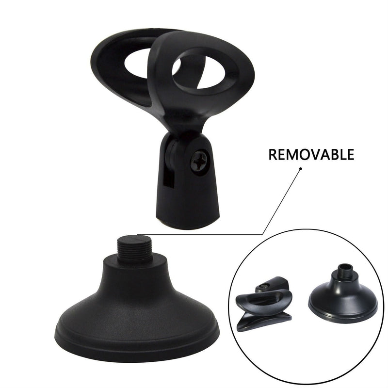  [AUSTRALIA] - AKOAK Adjustable Portable Desktop Table Microphone Mic Stand Holder with Mic Clip for Computer Conference Studios Microphone,Podcasts, Online Chat, Lectures, and More