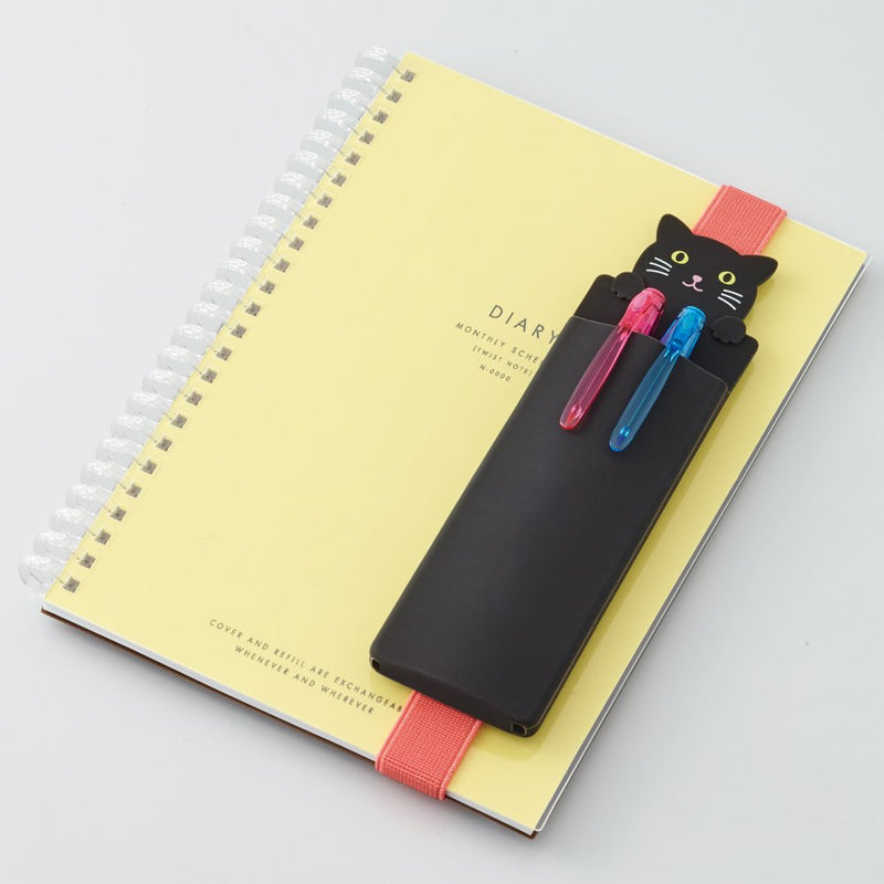  [AUSTRALIA] - LIHITLAB PuniLab Book Band with Pen Case Holder, 2.1" × 0.8", Shiba Dog (A7720-2)