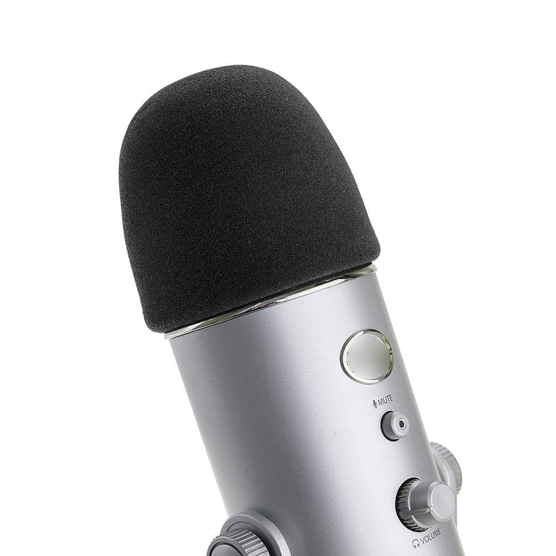  [AUSTRALIA] - SUNMON Microphone Foam Windscreen Cover for Blue Yeti, Yeti Pro and Yeti X Microphones, the Mic Pop Filter Mask Shield also suit MXL and Audio Technica (Black)