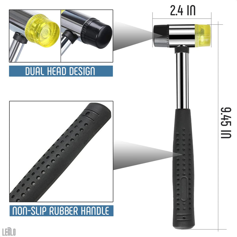  [AUSTRALIA] - Small Rubber Mallet Hammer Tool - 25mm Non Marring Hammer Tapping Block for Vinyl Plank Flooring Mallet Rubber Hammer Small Hammer for Crafts - Jewelry, Wood Rubber and Nylon Double Faced Soft Mallet