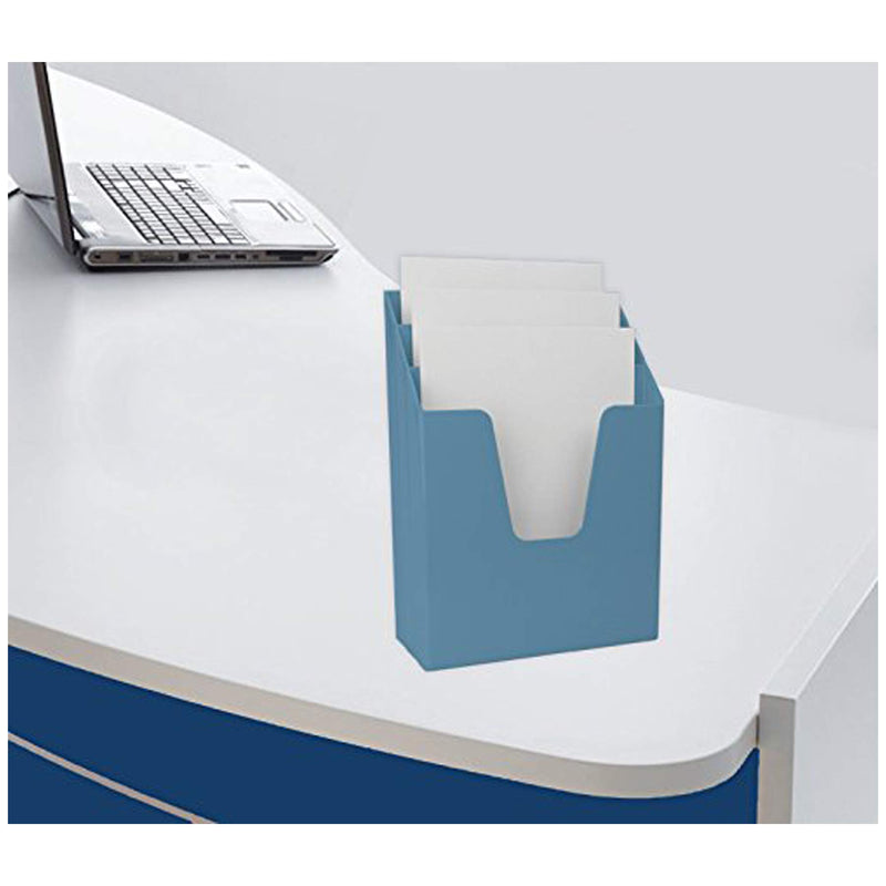 Acrimet Vertical Triple File Folder Organizer (Solid Blue Color) - LeoForward Australia
