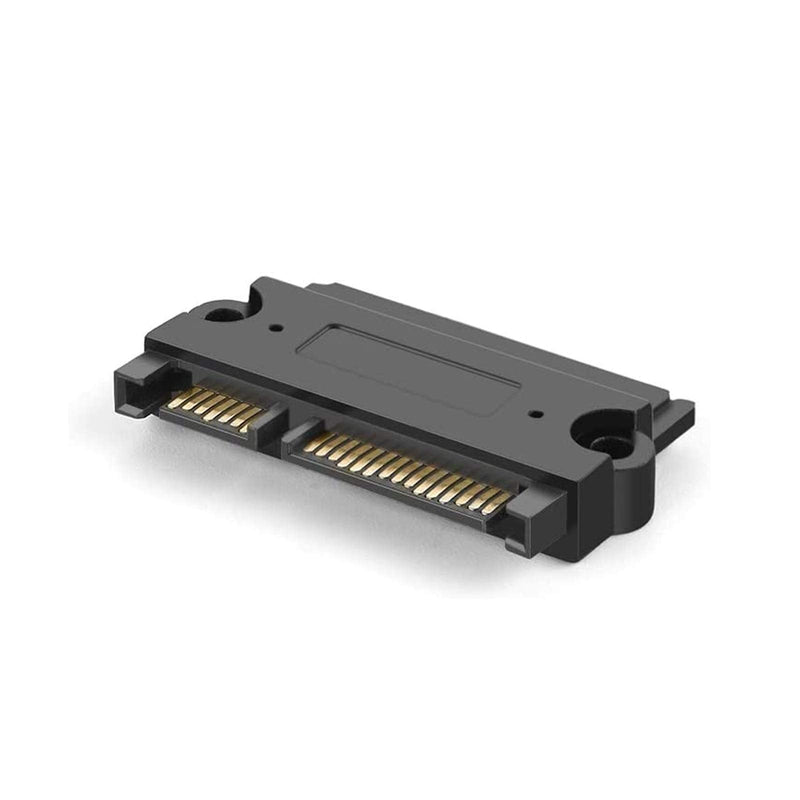  [AUSTRALIA] - CableCreation SATA 22 Pin Male to SATA 22 Pin Female Adapter, SATA 22 Pin (7+15) Male to Female Adapter Extender for 2.5” HDD, Black 1 pack
