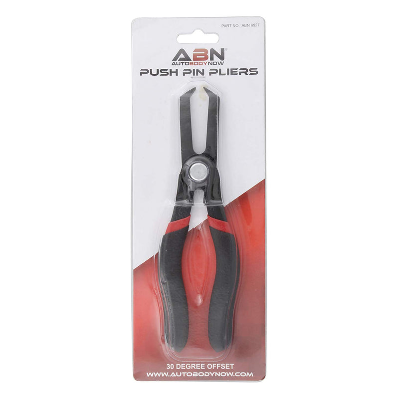  [AUSTRALIA] - ABN Push Pin Pliers – 30 Degree Plastic Fastener Remover Tool, Snap Rings and Body Clip Removal Tool, Rivet Puller