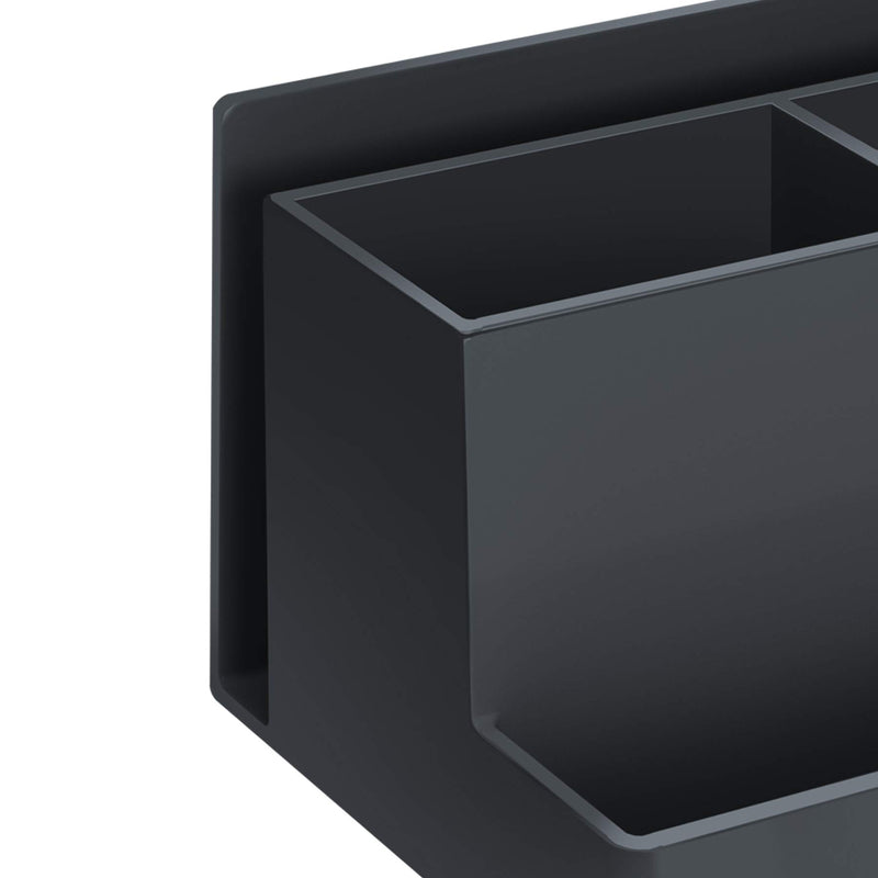 Acrimet Desktop Organizer - Multi Organizer Caddy Holder for Office, Home and School use (Plastic) (Black Color) - LeoForward Australia