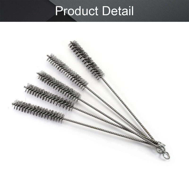  [AUSTRALIA] - Utoolmart Steel Wire Cleaning Brush, Spiral Power Tube Brush, Steel Wire Tube Brush Cleaning Tool, Tube Bottle Brush, 0.8-inch Diameter 12-inch Length, 5pcs 2cm