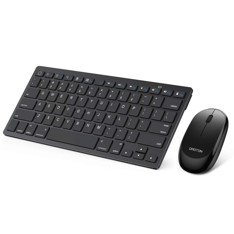  [AUSTRALIA] - OMOTON Bluetooth Keyboard and Mouse Combo, Wireless Keyboard Mouse for iPad Pro 12.9/11, iPad 9th/8th/7th Gen, iPad Air 4, All iPad (iPadOS 13 and Above), and Other Bluetooth Enabled Devices (Black) Black