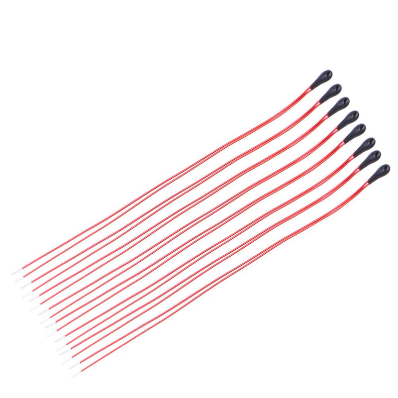  [AUSTRALIA] - NTC Thermistor, 10pcs 1K 5K 10K MF52B Ohm NTC Thermistor Resistors High Sensitivity with 60mm Enamelled Wire Head Temperature Sensors Thermistors with Negative Temperature Coefficient (10K)