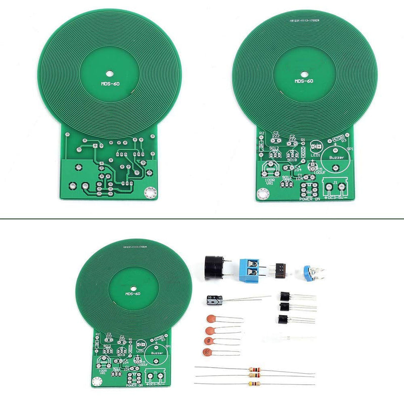  [AUSTRALIA] - Ximimark 2Pcs Metal Detector Kit Electronic Soldering Practice Kit Non-Contact Sensor Board Module Electronic Part Metal Detector DIY DC 3V-5V 60mm