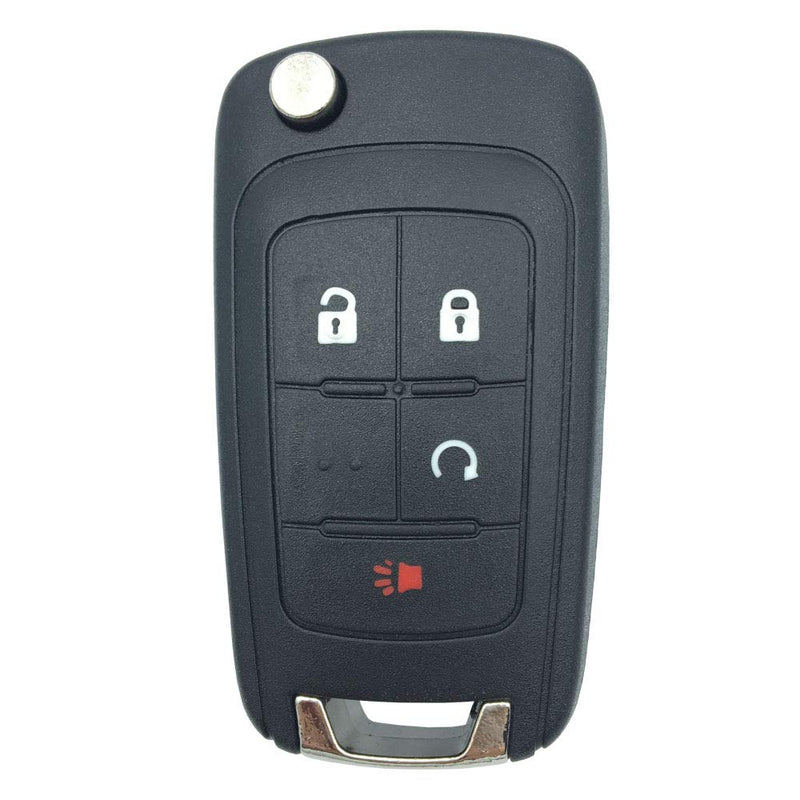 [AUSTRALIA] - Key Fob Keyless Entry Remote Flip Key Shell Case & Pad fits Chevrolet 2010-2017 Equinox/2012-2017 Sonic/2015-2017 Trax/GMC 2010-2017 Terrain