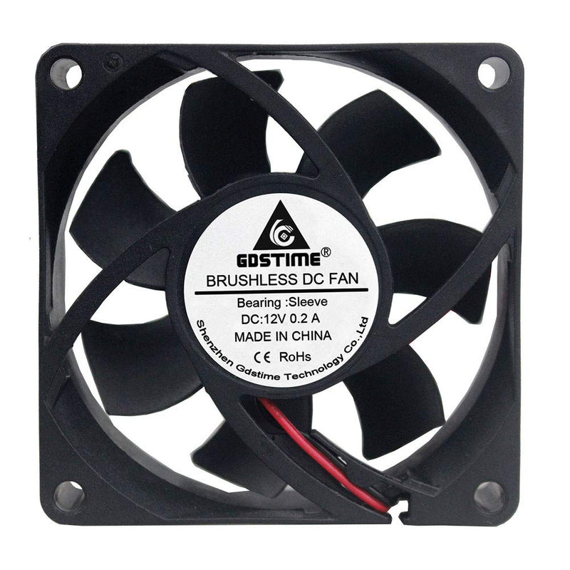  [AUSTRALIA] - GDSTIME 7025 70mm x 70mm x 25mm 12V DC Brushless Cooling Fan