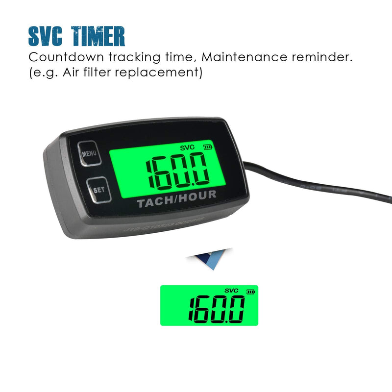  [AUSTRALIA] - Runleader speedometer with self-sufficient operating hours counter, maintenance reminder, alarm speed, backlit display, battery replaceable for ZTR lawn mower tractor generator outboard