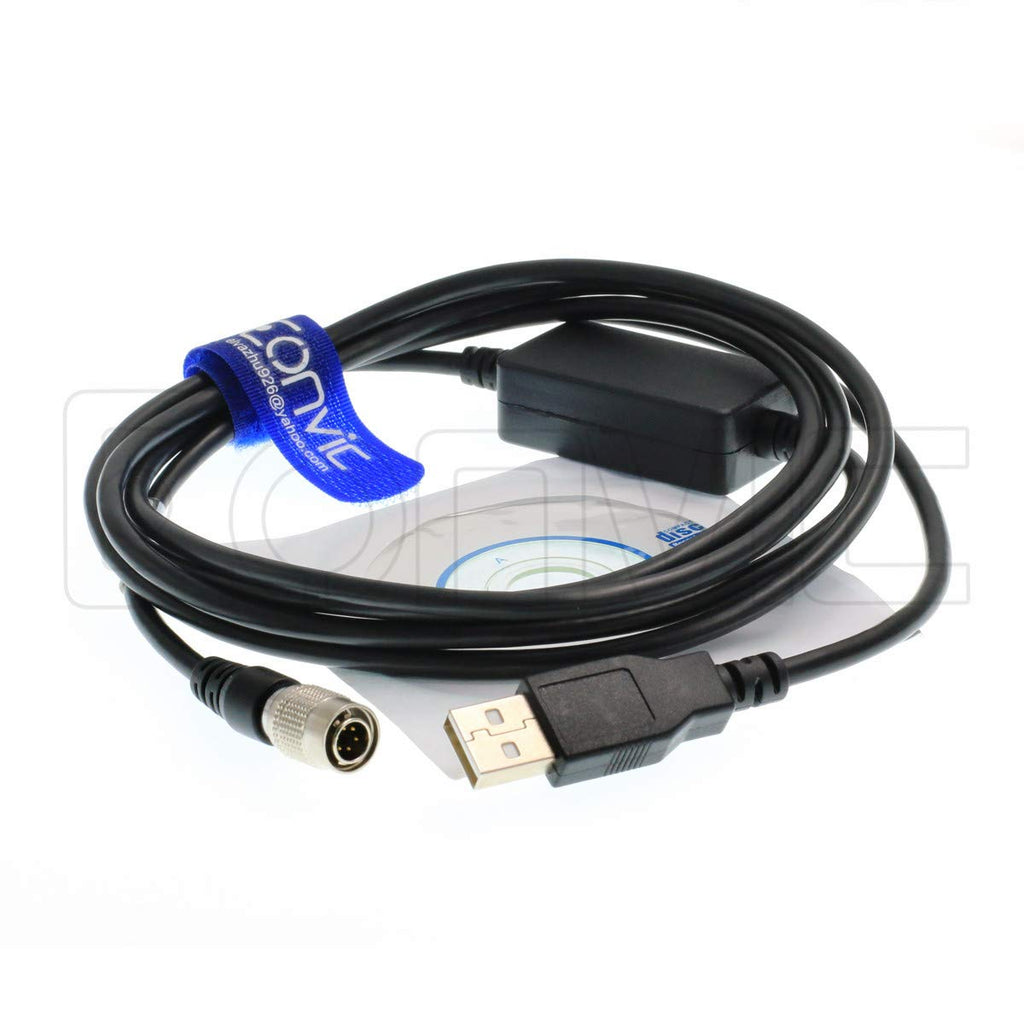  [AUSTRALIA] - Eonvic HR 6pin Male Transfer USB Data Cable for TOPCON/SOKKIA Total Stations(fit win10