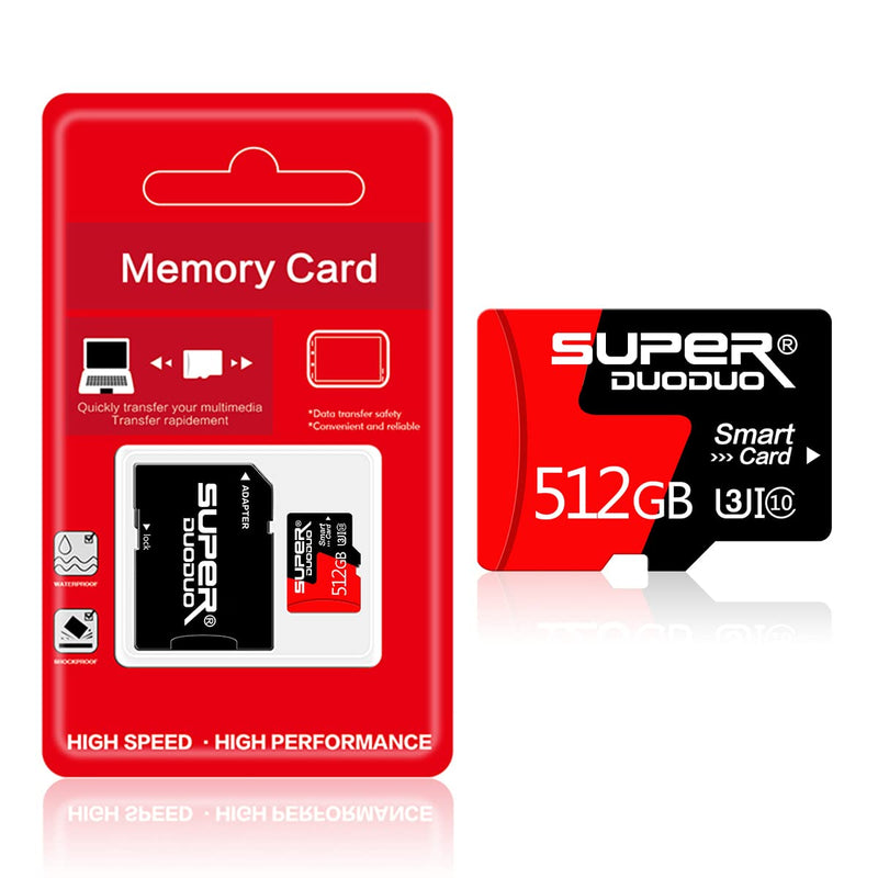  [AUSTRALIA] - Micro SD Card 512GB Memory Card 512GB TF Card high Speed Mini SD Card with Free SD Card Adapter for Android Phone, Tablet,GOPRO,Camera SDHH-512GB