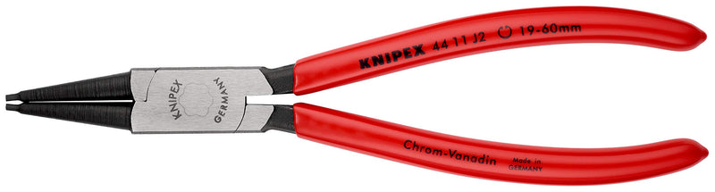  [AUSTRALIA] - KNIPEX Tools - Circlip Pliers, Internal, Straight, 3/4"-2 23/64" Bore Dia. (4411J2)