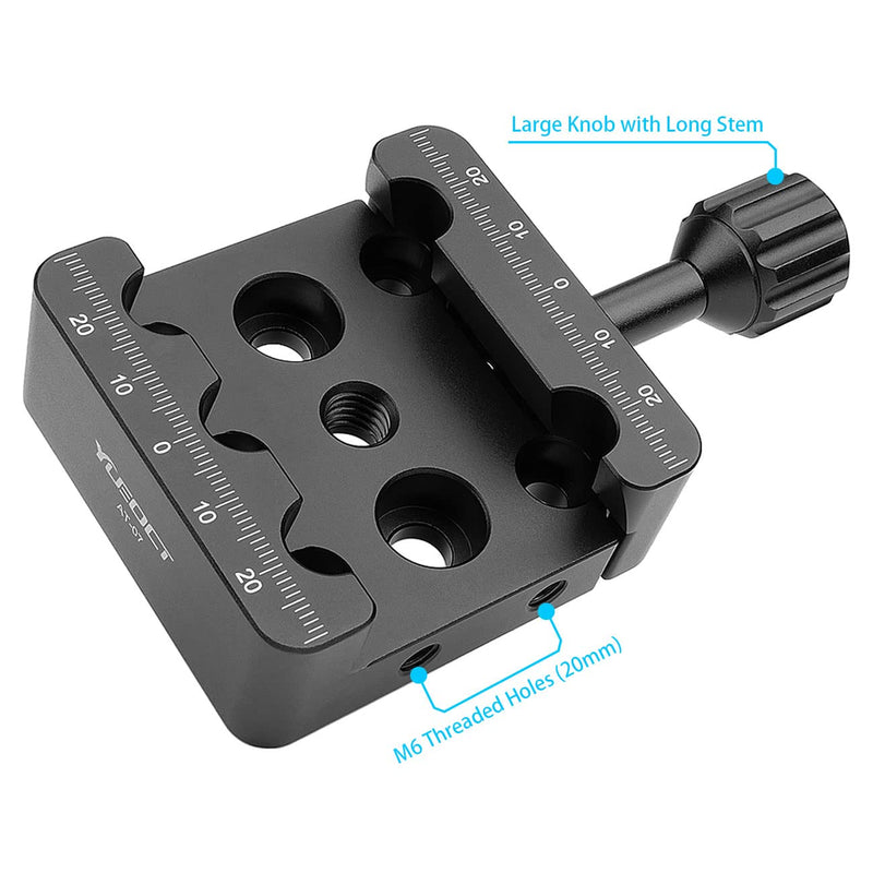  [AUSTRALIA] - Telescope Scope Adapter Mount Base Dovetail Saddle Clamp with M6 M8 Countersunk Bores for Vixen Style Rail Bar Plate Astronomical Astronomy OTA Tripod Equatorial Mount Head - Support Drop-in Mounting