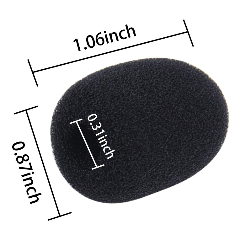  [AUSTRALIA] - Sunmns 15 Pack Mini Size Lapel Headset Microphone Mic Windscreen Foam Cover, Black
