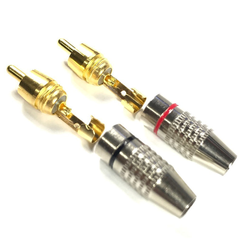  [AUSTRALIA] - CESS RCA Plug Solder Gold Audio Video Adapter Cable Connector (20 Pack)