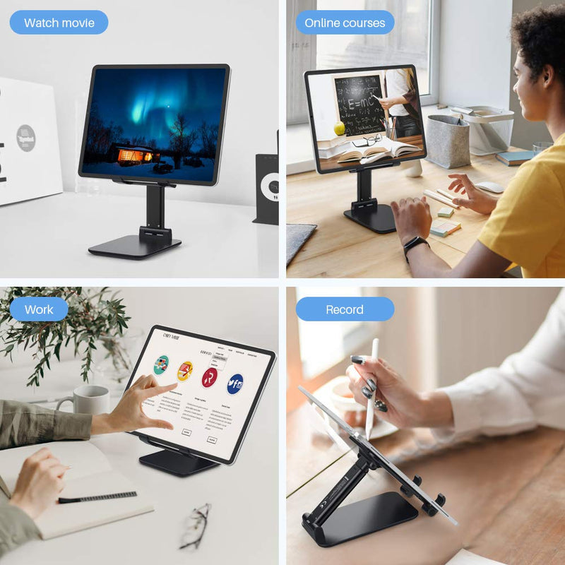  [AUSTRALIA] - Anozer Foldable & Adjustable Tablet Stand, Compact Extendable iPad Stand for Desk, Desktop Tablet Holder Compatible with Phones, iPad Pro/Air/Mini, Samsung Galaxy Tabs, Surface Pro, Kindle(7-13“)