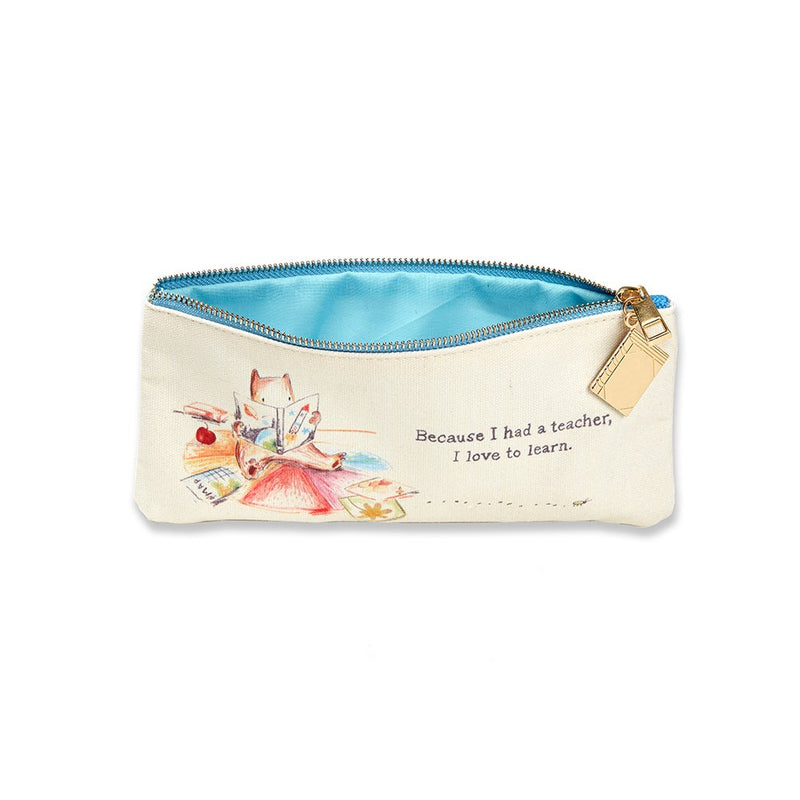 Pouch by Compendium: Because I had a Teacher, I Love to Learn. — Companion to The Because I Had a Teacher Gift Book. - LeoForward Australia