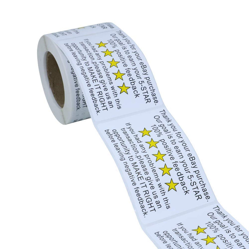 Hybsk 2"x3" Ebay Thank You for Your Purchase Feedback Shipping Labels Adhesive Label 200 Per Roll - LeoForward Australia