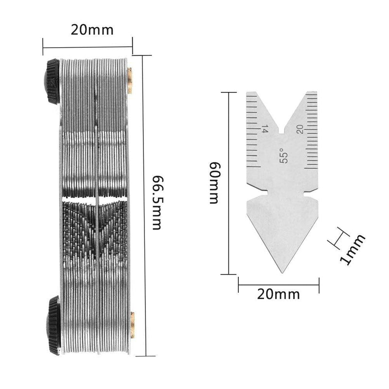 [AUSTRALIA] - YOTINO 52 Sheet Thread Gauge Measuring Gauge Thread Template 0.25-6mm Metric Inch Tool 4-62G Whitworth Screw Thread Measuring Tool