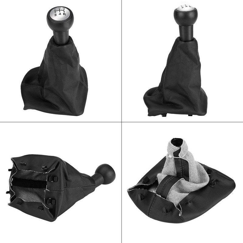  [AUSTRALIA] - Gear Shift Cover, Keenso 5 Speed Gear Shift Stick Knob Dust-proof Cover Gaiter Boot Leather for Peugeot 207/307/406