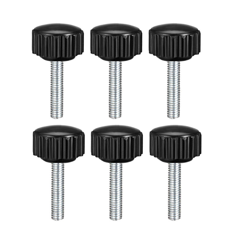  [AUSTRALIA] - uxcell M4 x 20mm Male Thread Knurled Clamping Knobs Grip Thumb Screw on Type 6 Pcs M4 x 20