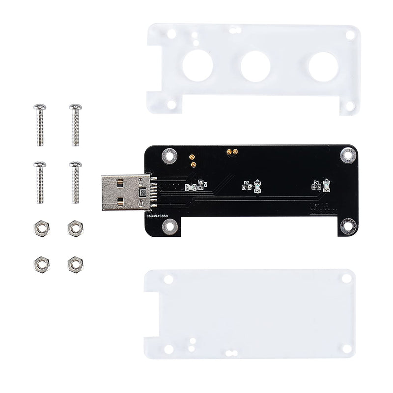  [AUSTRALIA] - GeeekPi USB Dongle Expansion Board with Case for Raspberry Pi Zero/Zero W/Zero 2/Zero W 2, Both Front & Back Side Can Be Inserted