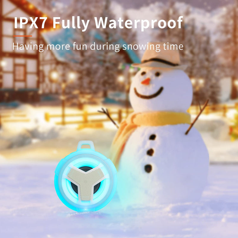  [AUSTRALIA] - EBODA Bluetooth Shower Speaker, Portable Bluetooth Speakers, IP67 Waterproof Wireless Speaker with LED Light, 2000mAh, True Wireless Stereo, for Men and Women, Unique Music Gifts Crystal