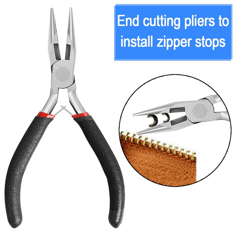  [AUSTRALIA] - 2 Pack Zipper Repair Kit Zipper Install Pliers Tool to Replacement Zipper, Hand Fix A Zipper Tool