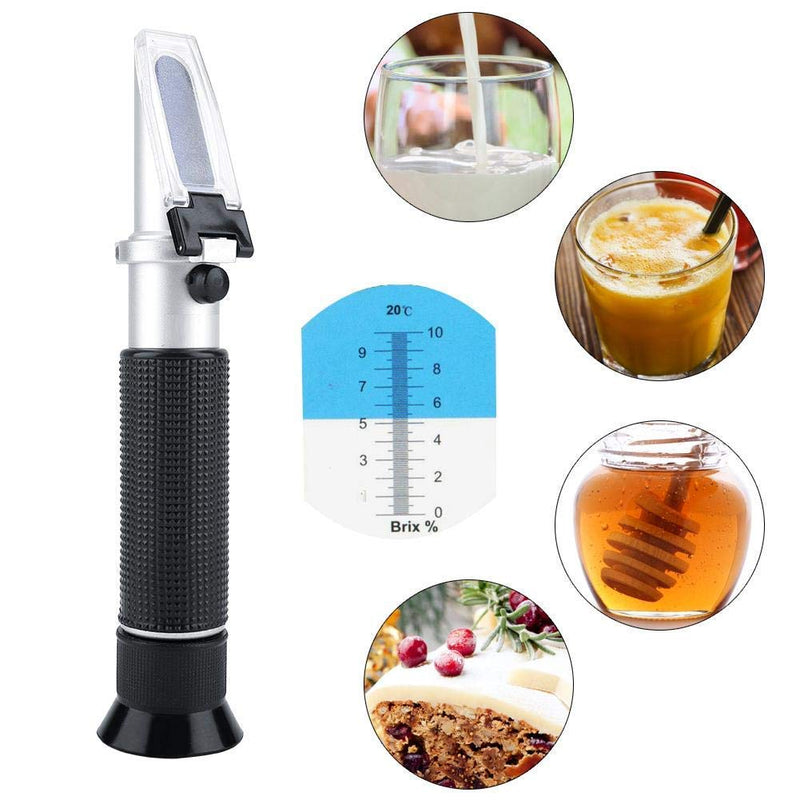 Brix Refractometer Professional 0~10% Brix Refractometer Hand Held Specific Food Jam Beer Milk Fruit Juice Sugar Meter Tester - LeoForward Australia